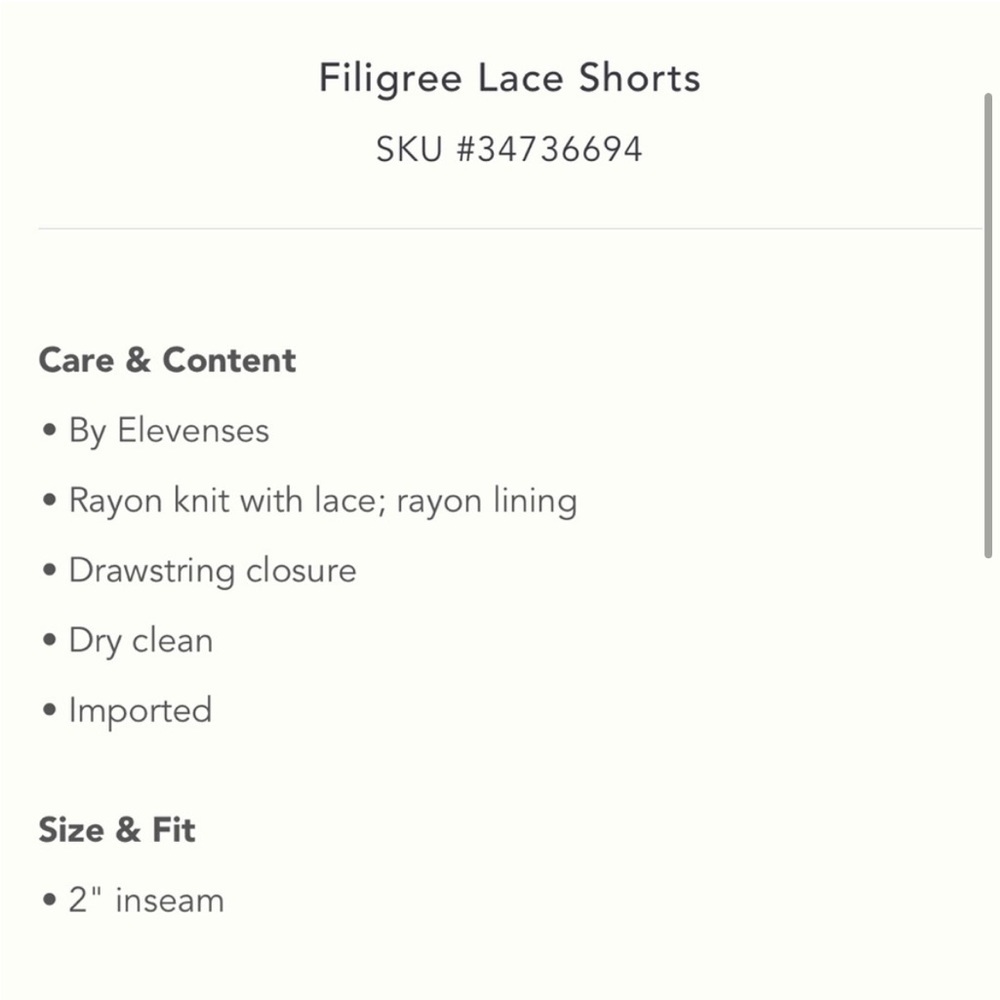 Elevenses Filigree Lace Trim Shorts - Picture 3 of 9